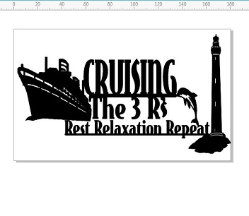 Cruising the 3 R's Rest,Relaxation,Repeat, min buy 3  180 x 110